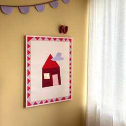 House With Bird - Art Print For Playful Kids' Room Decoration - thumbnail 2
