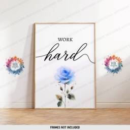 Blue Home Office Prints - Set Of 3 Posters - Minimalist Desk Decor Work From Wall Art Wfh Gifts Coworker Workplace Pictures - thumbnail 3