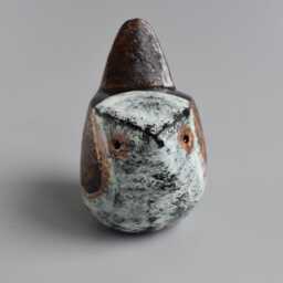 Ceramic Figurine - Bird, Ceramic Sculpture, Green Original Gift, Birthday Present, Bright Mockingbird, Japanese Ceramics, Red - thumbnail 3
