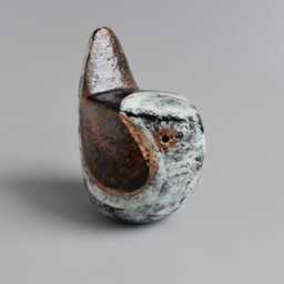 Ceramic Figurine - Bird, Ceramic Sculpture, Green Original Gift, Birthday Present, Bright Mockingbird, Japanese Ceramics, Red - thumbnail 2