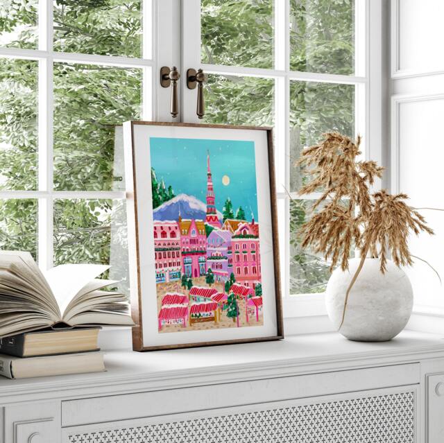 Riga Market, Illustrated Christmas Print A5/A4 A3 - image 1
