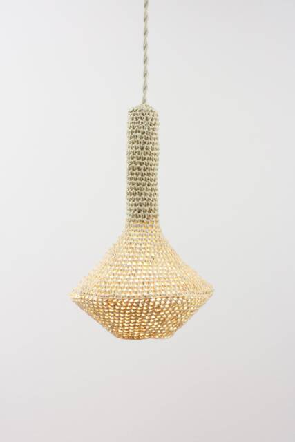 Raffia Woven Pendant Lamp Beige Kitchen Lighting, E14 - image 1
