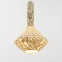 Raffia Woven Pendant Lamp Beige Kitchen Lighting, E14 - thumbnail 2