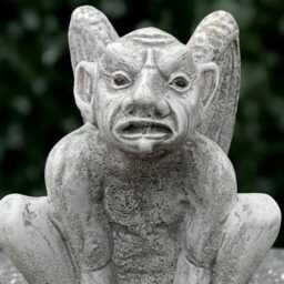 Sitting Guardian Gargoyle Statue Concrete Monster Sculpture Cement Demon Decor Gargoyle Lover Gift Handmade Front Door Ornament - thumbnail 3