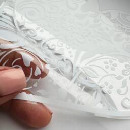 Valentines Shop Window Stickers - White Heart Baubles Clings Reusable Easy To Apply Business By Dizzy Duck - thumbnail 2