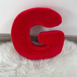 Velour Cotton Letter Pillow Custom Monogram Throw Pillow - thumbnail 1