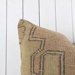 Turkish Kilim Pillow Cover - 24x24 Inch Vintage Anatolian Home Decor - thumbnail 3