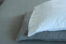 Linen Pillowcase With Open Closure, Standard, Queen, King, Euro Sham, Body Pillow Size. Softened & Stonewashed Made By Mooshop.37 - thumbnail 1