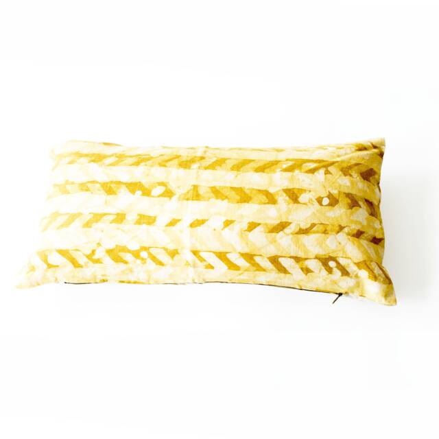 Chevron Gold Maize Lumbar Toss Pillow - image 1