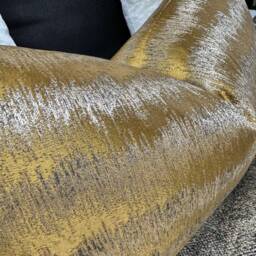 "Gold Cushion Cover, Pillow Cover 12"" X 20"" Throw , Luxury Pillow, 16"" 18"" 22"" 24"" 26" - thumbnail 3