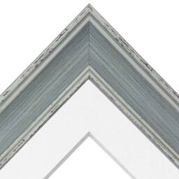 Scandi Blue Distressed Photo Frame With White Mount - thumbnail 2