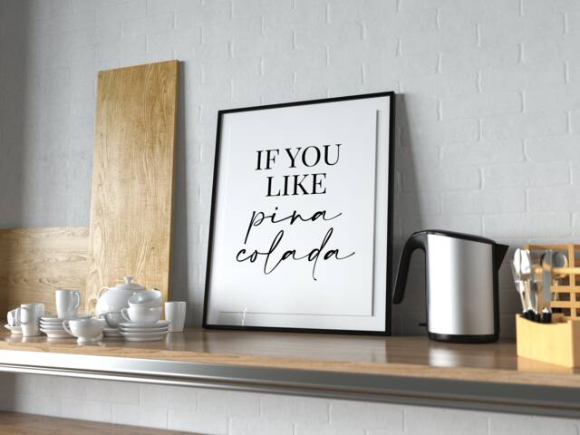 If You Like Pina Colada - Home Decor, Drink Print, Wall Art, Kitchen, Kitchen Prints - image 1