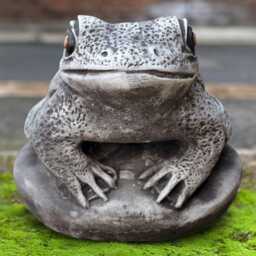 Garden Swamp Sculpture Concrete Frog Statue Outdoor Water Animal Figurine Cement Front Ornament Front Door Decor Handmade Art Gift - thumbnail 2