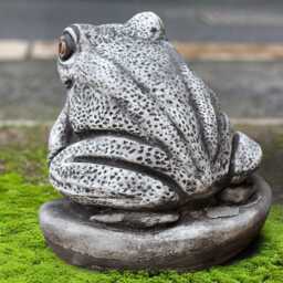 Garden Swamp Sculpture Concrete Frog Statue Outdoor Water Animal Figurine Cement Front Ornament Front Door Decor Handmade Art Gift - thumbnail 4