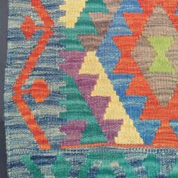 Runner Rug, Handmade Artisan Afghan Turkish Aztec Natural Wool Kilim Rug 252x82 cm - thumbnail 4