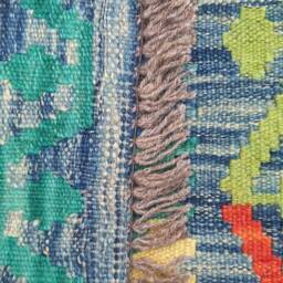 Runner Rug, Handmade Artisan Afghan Turkish Aztec Natural Wool Kilim Rug 252x82 cm - thumbnail 3