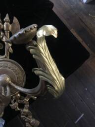 Rare Bold Brass Acanthus Leaf For Candelabra - 1 Pc