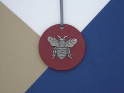 Bumblebee Wooden Disk - Christmas Decoration- Bee Ornament Tree Decor Keeper Gift Apiarist Honey Farmer