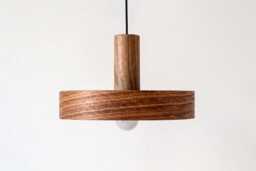 Walnut Wood Pendant Light, Scandinavian Ceiling Lamp For Kitchen Island, Modern Dining Light