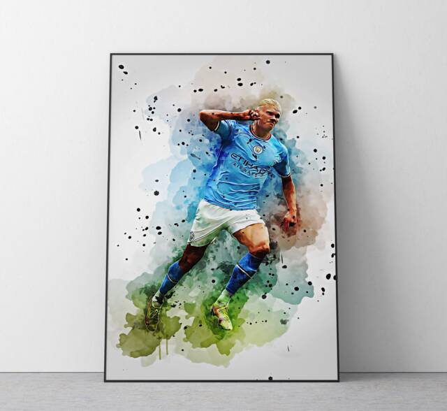 Erling Haaland Poster - Football Wall Art Print Ref #373 - image 1