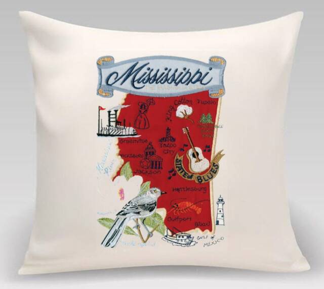 Mississippi State Pillow With Feather Insert - image 1