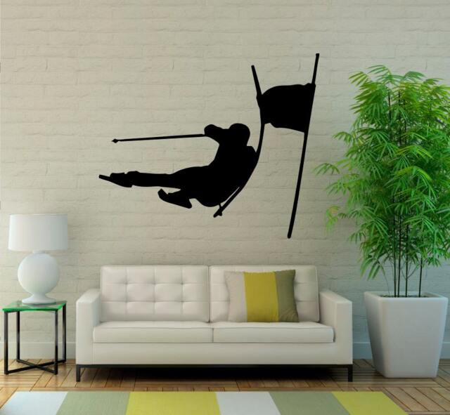 Skiing Ski Wall Vinyl Decal Skier Speed Sticker Extreme Winter Sport Art Design Murals Interior Home Decor(4Sk1N - image 1