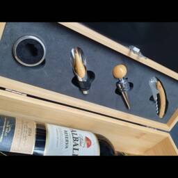 30Th Birthday- Birthday For Her - Personalised Bamboo Wine Box With Tools. Him Gift Man - thumbnail 3