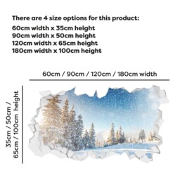 Nature Wall Sticker - Snowy Trees in Winter Broken Decal Home Decor Art - thumbnail 2