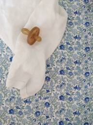 Liberty London Bedding Pillowcase Toddler Size Blue Floral Vintage Bedding - thumbnail 1
