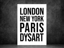 Dysart Iconic Bold Town Scotland Print Poster - Fife Gift Bespoke A5 A4 A3 Framed Or Unframed - thumbnail 1