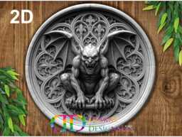 Gargoyle Sign, Garden Ornament, Metal Wall Art, D??cor, Gardener Gift, Outdoor Decoration - thumbnail 1