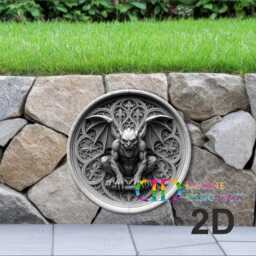 Gargoyle Sign, Garden Ornament, Metal Wall Art, D??cor, Gardener Gift, Outdoor Decoration - thumbnail 2