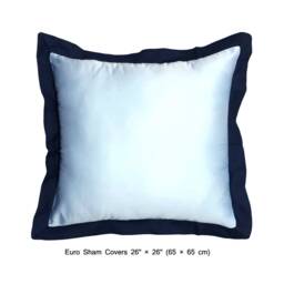 King, Queen & Twin Size Blue Decorative Duvet Cover Set, Cotton Embroidery, Chevron Modern - Navy Abstract Embroidery - thumbnail 3