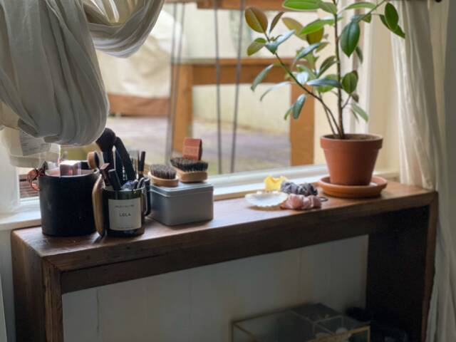 Rustic Console Table - Sustainably Made With Reclaimed Wood Radiator Shelf For Home, Entryway Or Bedroom Choice Of Colours & Sizes - image 1