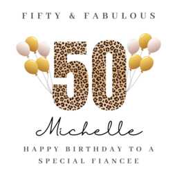 Personalised Fiancee 50Th Birthday Candle Gift Hamper Card Cards B - thumbnail 4