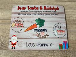 Christmas Eve Plate, Santa Treat Board, Milk For Santa, Personalised Board