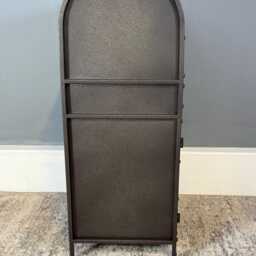 Industrial Bedside Cabinet, 1 Drawer Door Metal Nightstand, Retro Bedroom Table - thumbnail 3