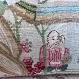 Schumacher Luxury Designer Yangtze River Aqua Cushion Pillow Cover - thumbnail 3