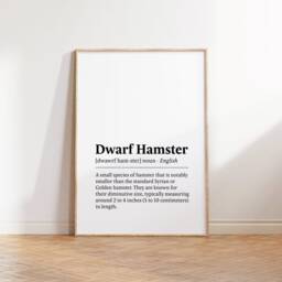 Dwarf Hamster Poster Set - Of 3 Prints - Watercolour Print Wall Hanging Decor Animal Art Pet Gifts - thumbnail 3