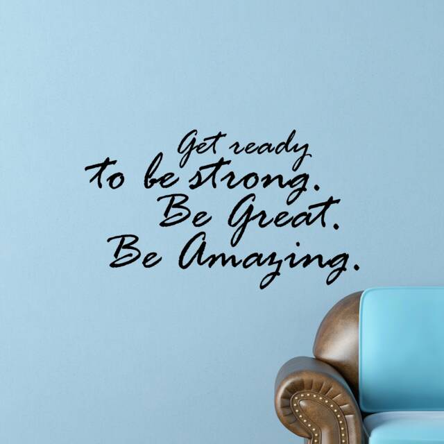 Get Ready Inspirational Motivational Wall Decal Quote Art For Home Living Room Office Decor Decorations Encouragement Gift 30x17 Inches - image 1