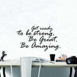 Get Ready Inspirational Motivational Wall Decal Quote Art For Home Living Room Office Decor Decorations Encouragement Gift 30x17 Inches - thumbnail 3
