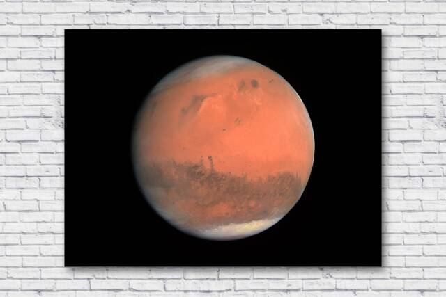 Mars Poster, True Color Full Poster Of Mars, The Red Planet, Esa Nasa Planet Print, Wall Art Decor, Canvas, Vinyl Decal, Photo