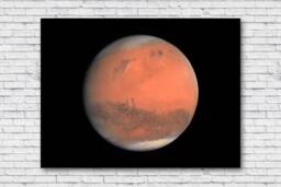 Mars Poster, True Color Full Poster Of Mars, The Red Planet, Esa Nasa Planet Print, Wall Art Decor, Canvas, Vinyl Decal, Photo