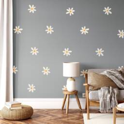 Fabric Daisy Wall Decals Peel & Stick Nursery Decor - thumbnail 1