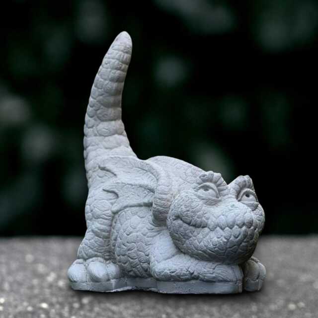Large Dragon Statue Outdoor Sitting Figurine Cement Animal Decoration Wildlife Ornament Dragon Lover Gift Garden & Home Sculpture - image 1