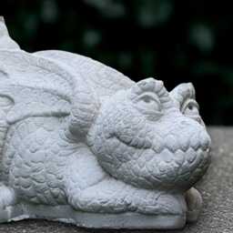 Large Dragon Statue Outdoor Sitting Figurine Cement Animal Decoration Wildlife Ornament Dragon Lover Gift Garden & Home Sculpture - thumbnail 2