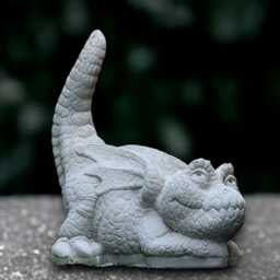 Large Dragon Statue Outdoor Sitting Figurine Cement Animal Decoration Wildlife Ornament Dragon Lover Gift Garden & Home Sculpture - thumbnail 3