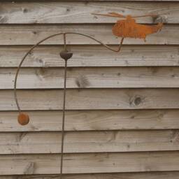 Rusty Metal Sea King Helicopter Wind Rocker - Garden Art - thumbnail 2