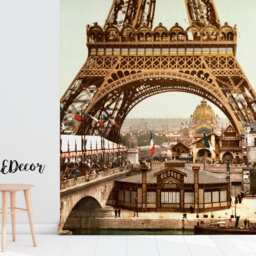 Eiffel Tower Removable Wallpaper, Wall Mural, France, Big City, Covering, Peel & Stick, Self Adhesive, Repositionable #91 - thumbnail 2