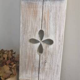 Wooden Shutter, Rustic Home Decor, Petal Design, Handmade Wooden Panels, Decorative Shutter Panel - thumbnail 3